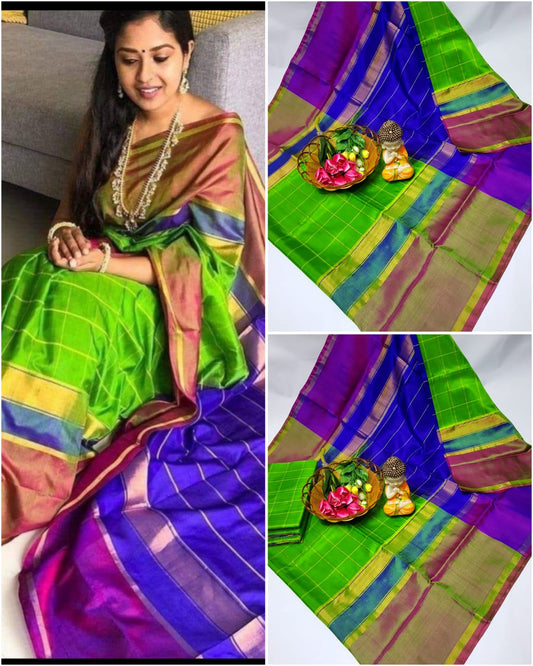 Pure Uppada Checks Saree