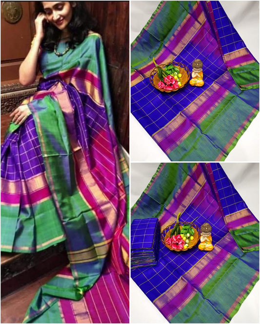 Pure Uppada Checks Saree