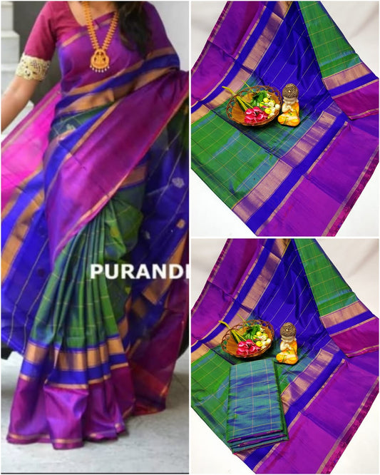 Pure Uppada Checks Saree