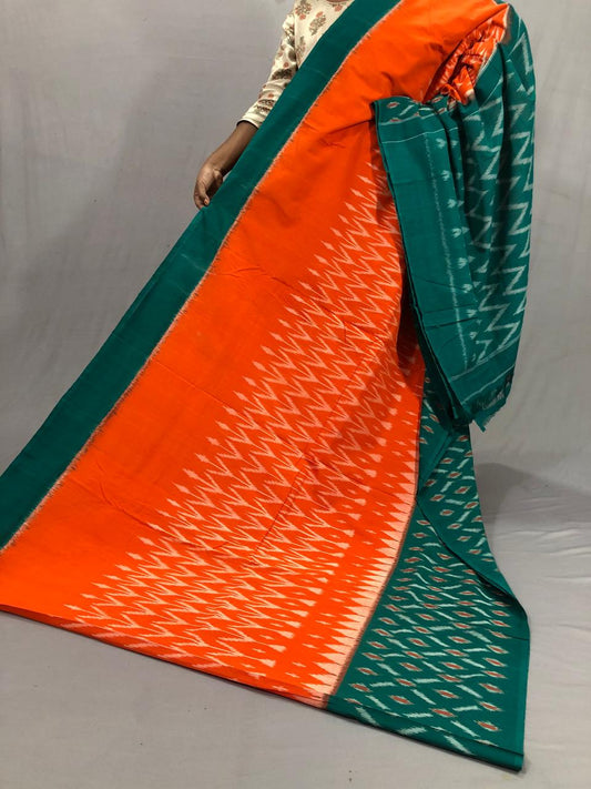 Pure Ikkat Mercerized Cotton Saree