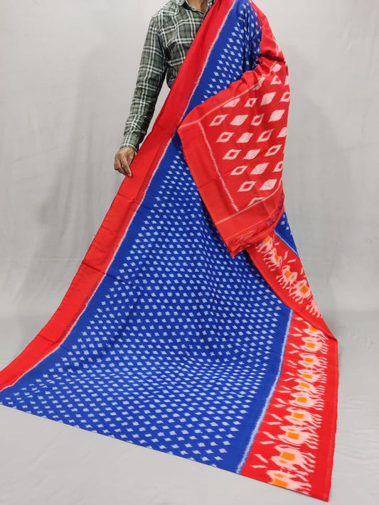 Pure Ikkat Mercerized Cotton Saree