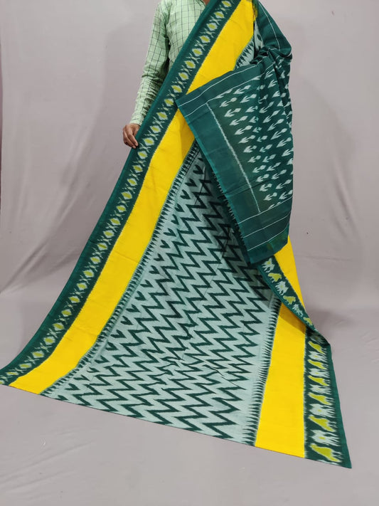 Pure Ikkat Mercerized Cotton Saree