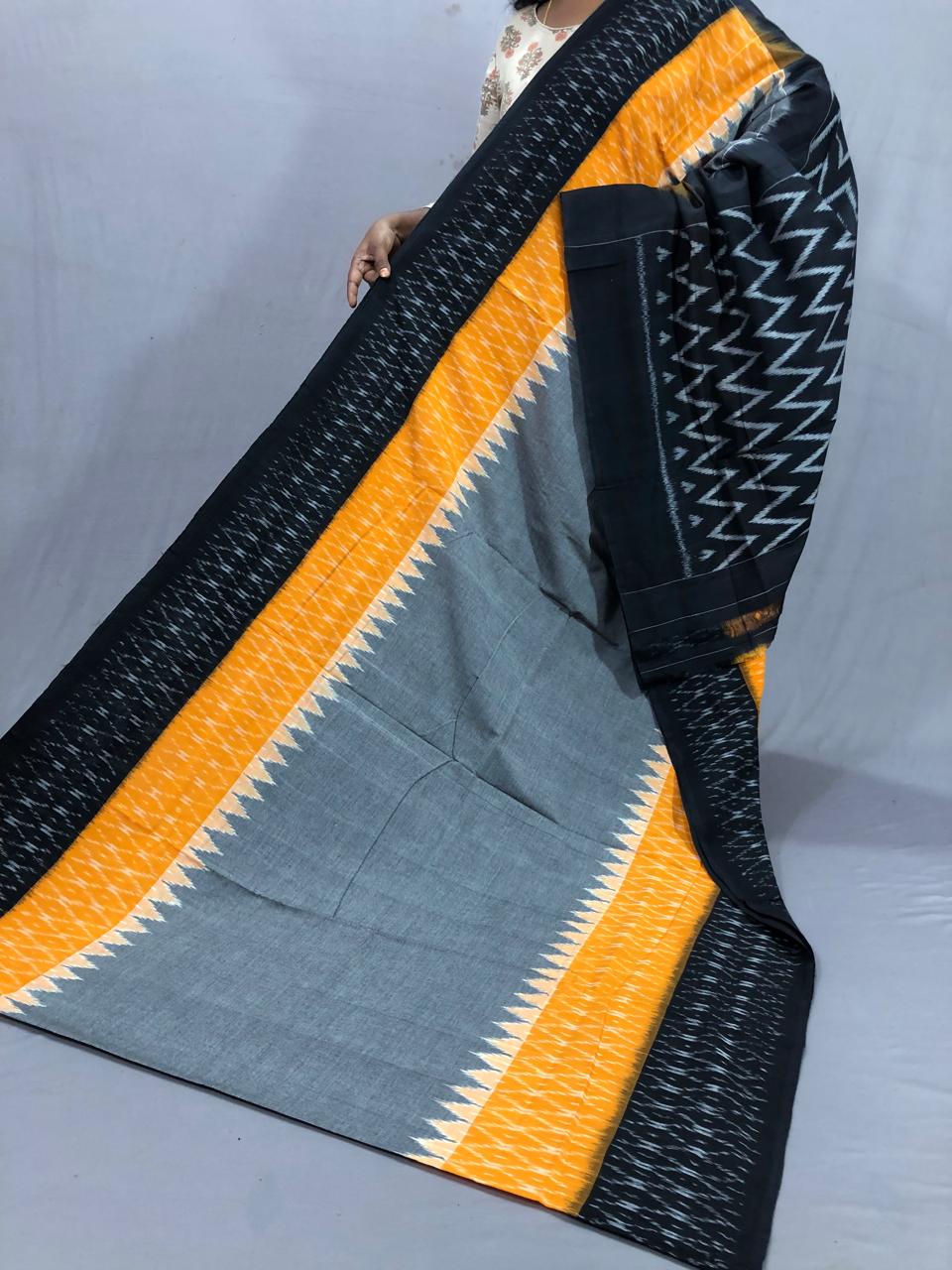 Pure Ikkat Mercerized Cotton Saree