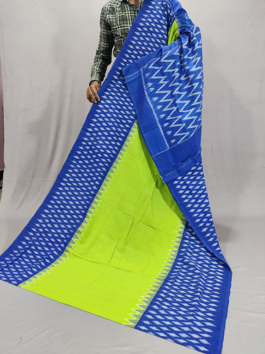 Pure Ikkat Mercerized Cotton Saree