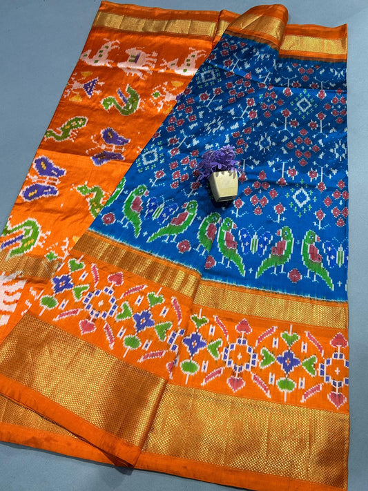 Latest Ikkat Pure Silk Saree