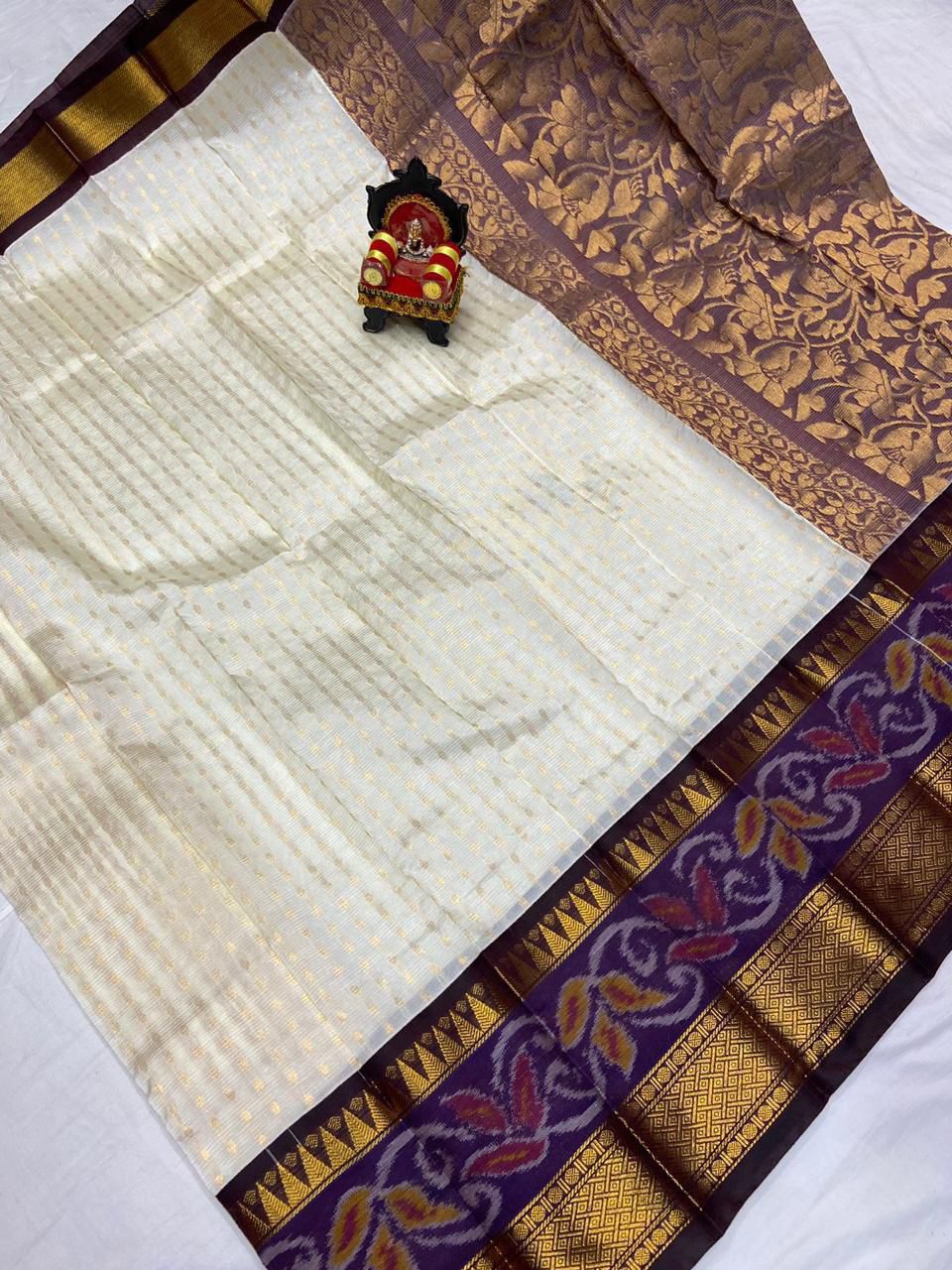 Mangalagiri Allover Pochampally Border Saree