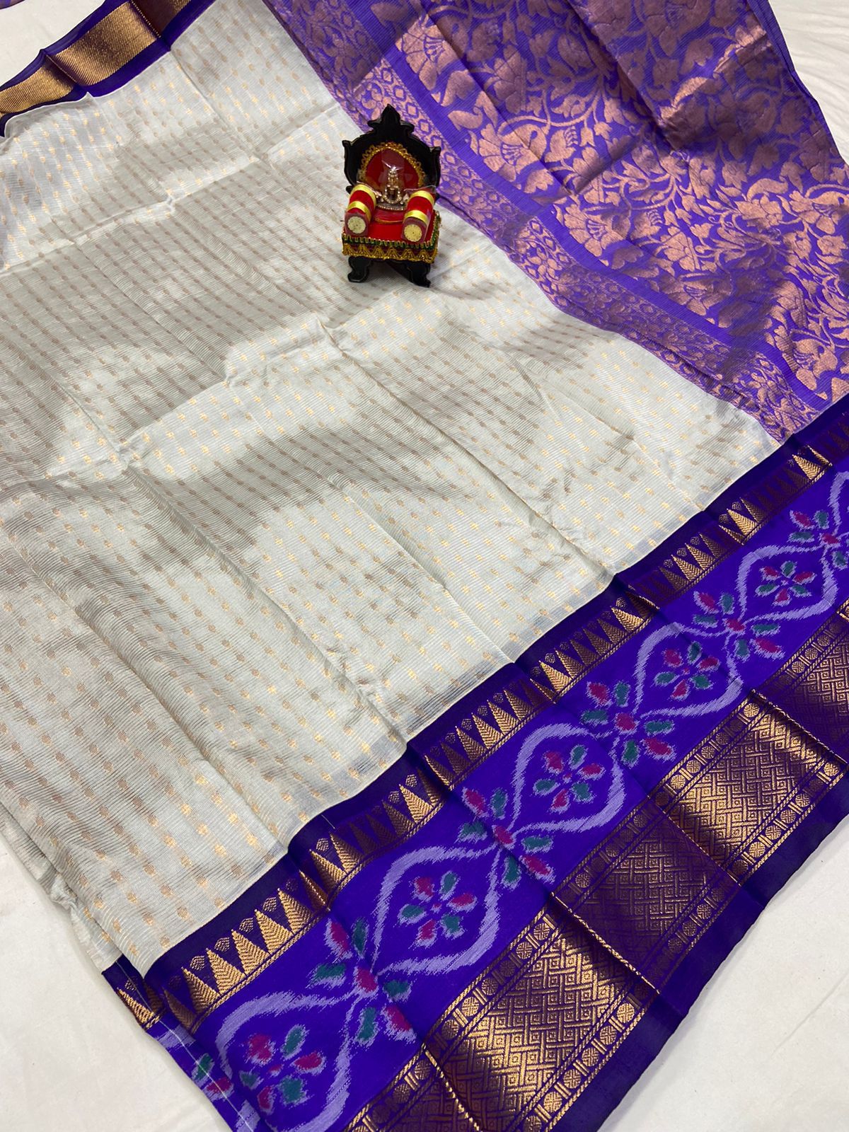 Mangalagiri Allover Pochampally Border Saree