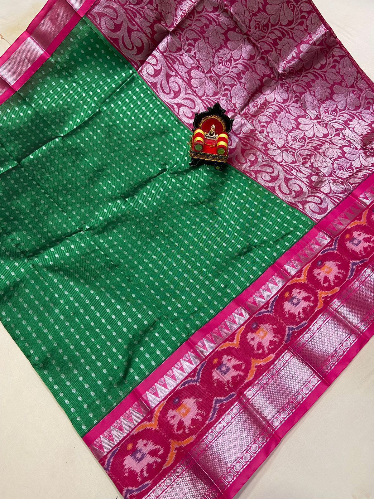 Mangalagiri Allover Pochampally Border Saree