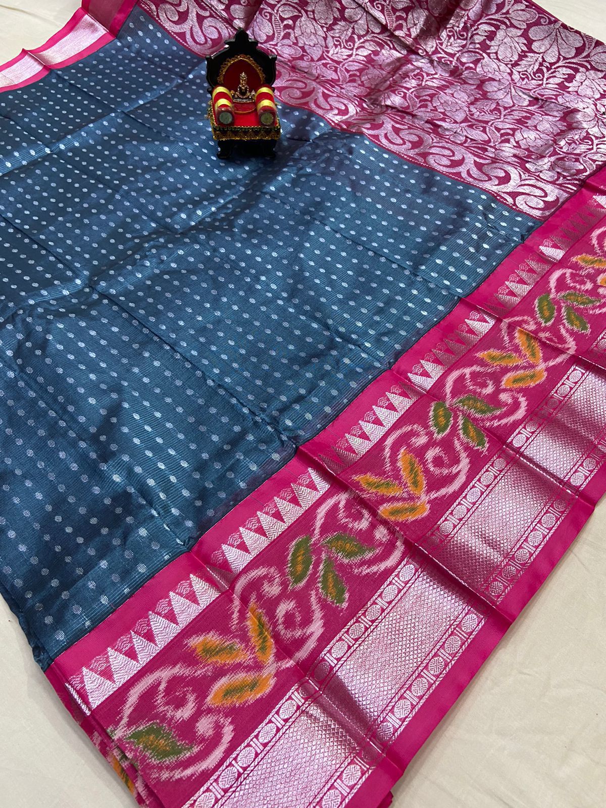 Mangalagiri Allover Pochampally Border Saree