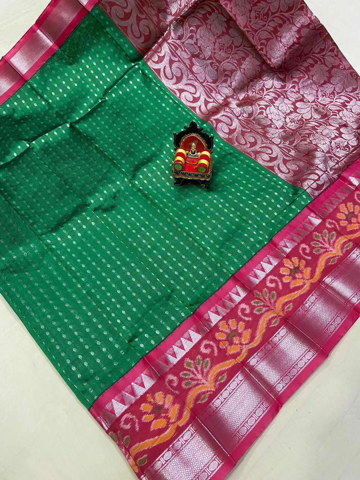 Mangalagiri Allover Pochampally Border Saree