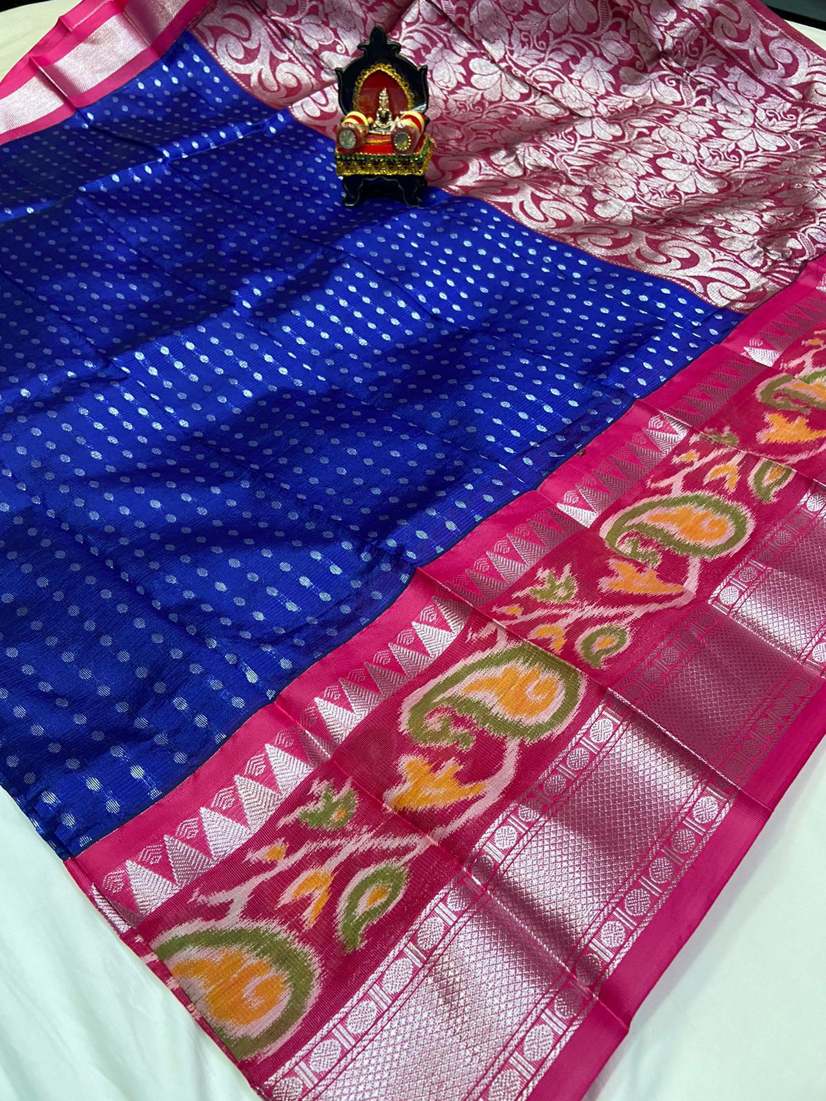 Mangalagiri Allover Pochampally Border Saree