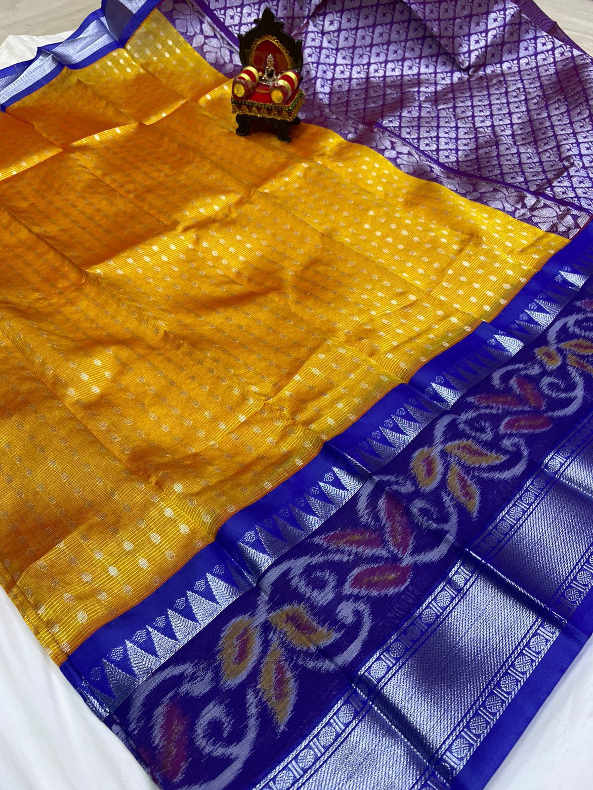 Mangalagiri Allover Pochampally Border Saree