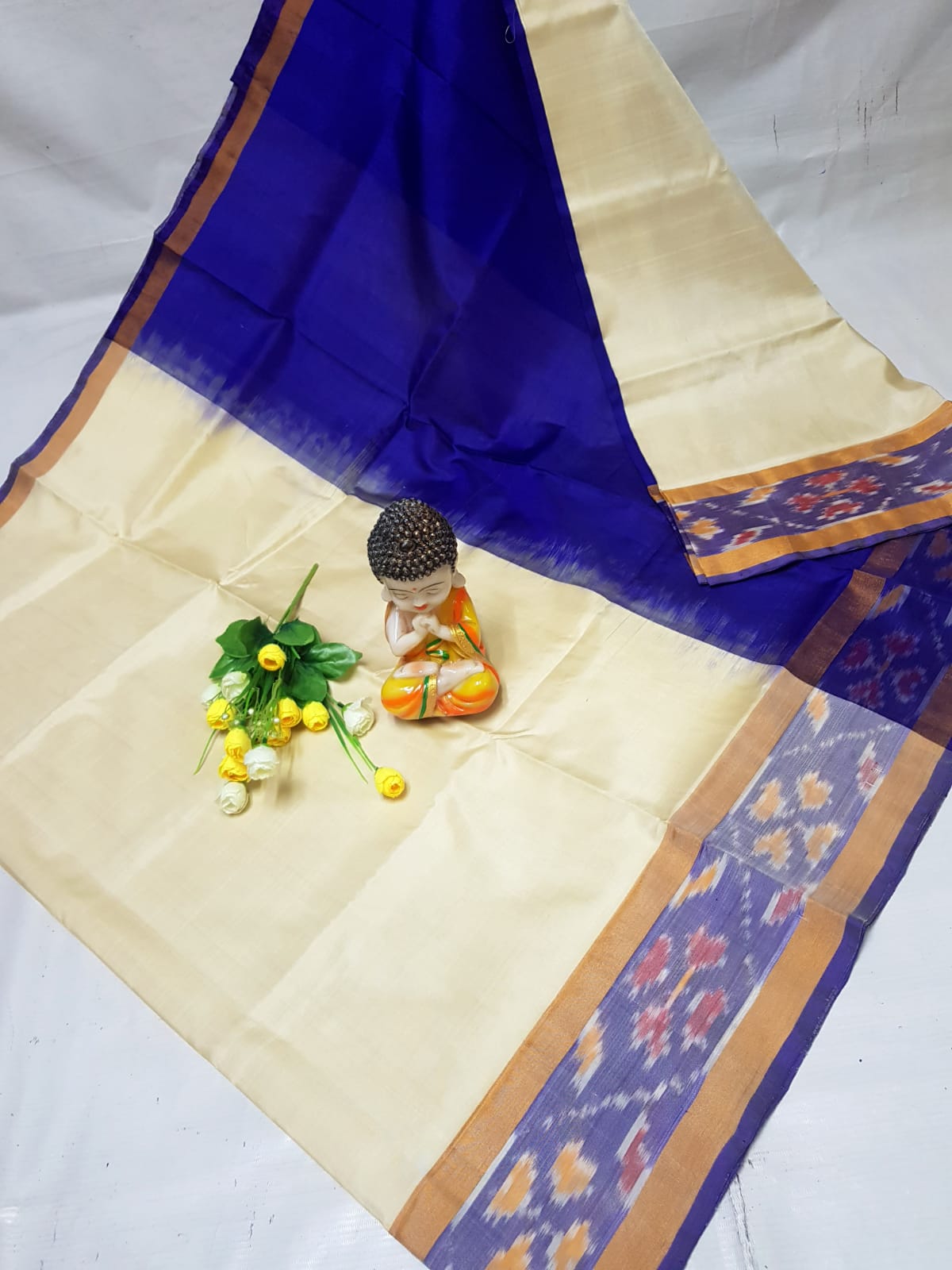 Pure Silk Uppada Small Pochampally Border Saree