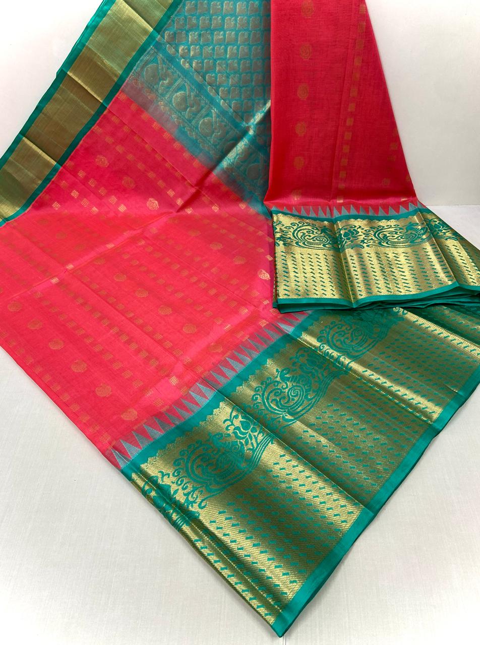 Latest Kuppadam Kanchi Border Saree