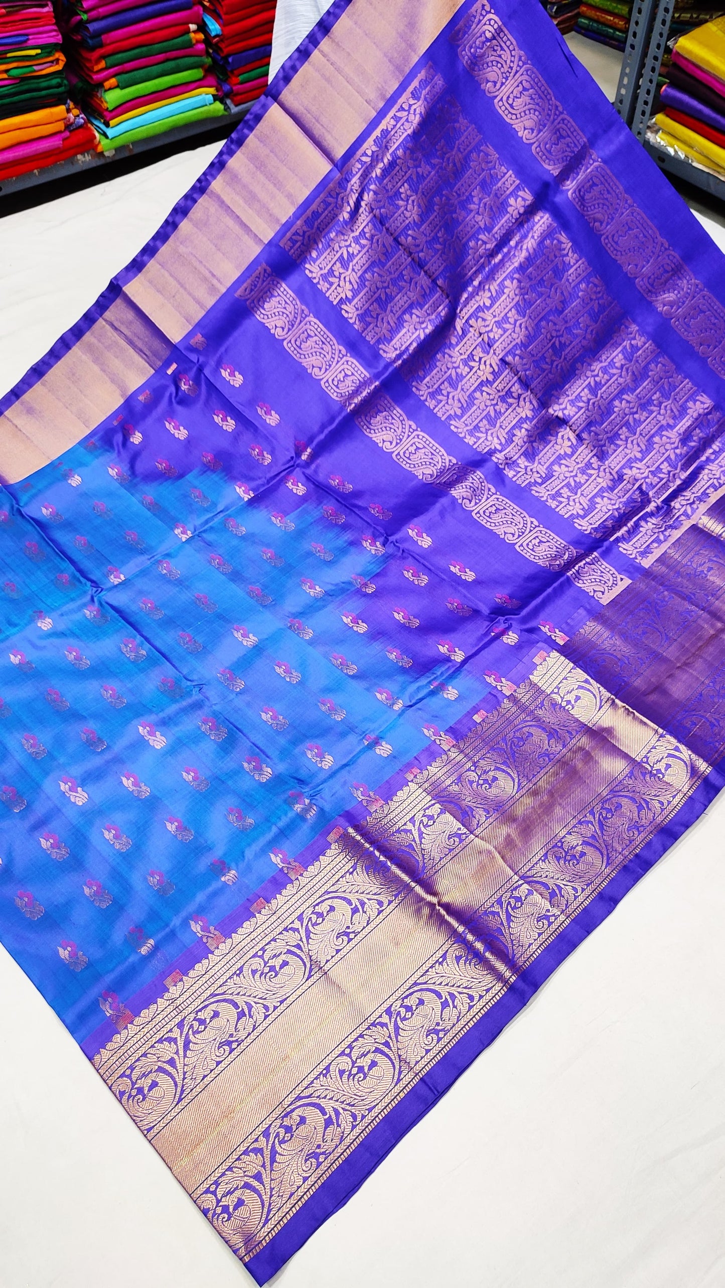 Uppada Pure Silk Kanchi Border Saree