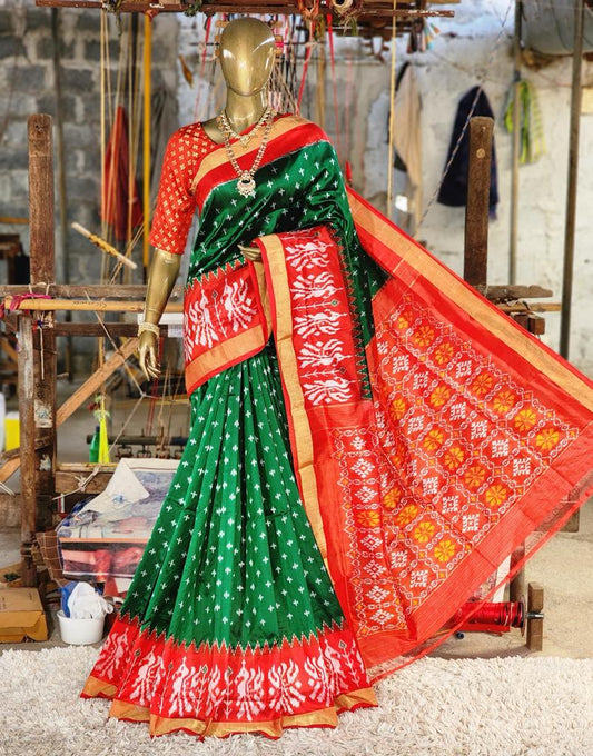 Ikkat Pochampally Pure Silk Saree