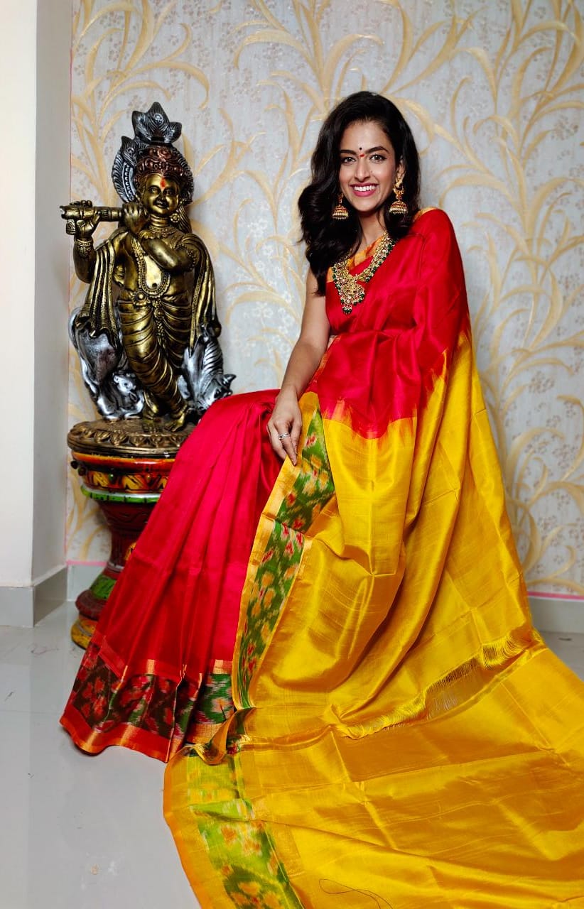 Uppada Small Pochampally Border Saree